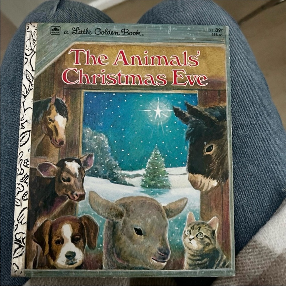 Vintage 1977 The Animals’ Christmas Eve Little Golden Book Counting